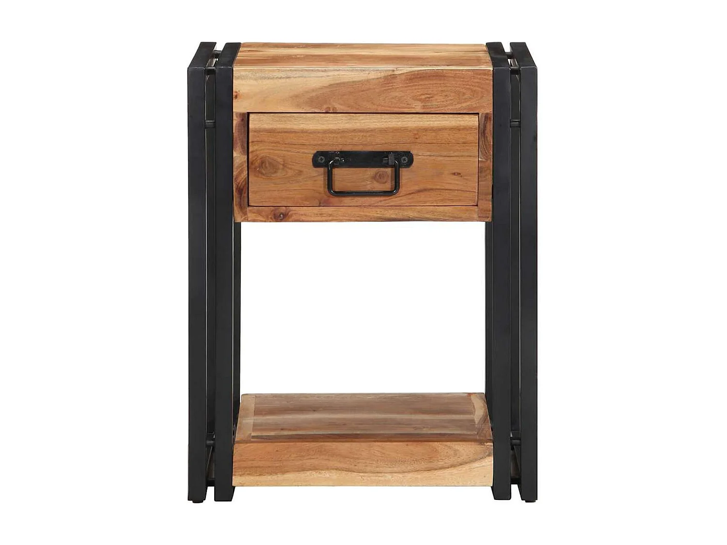 Nachttisch-Beistelltisch Braun 40 x 35 x 50 cm Massivholz Akazie SHL47473