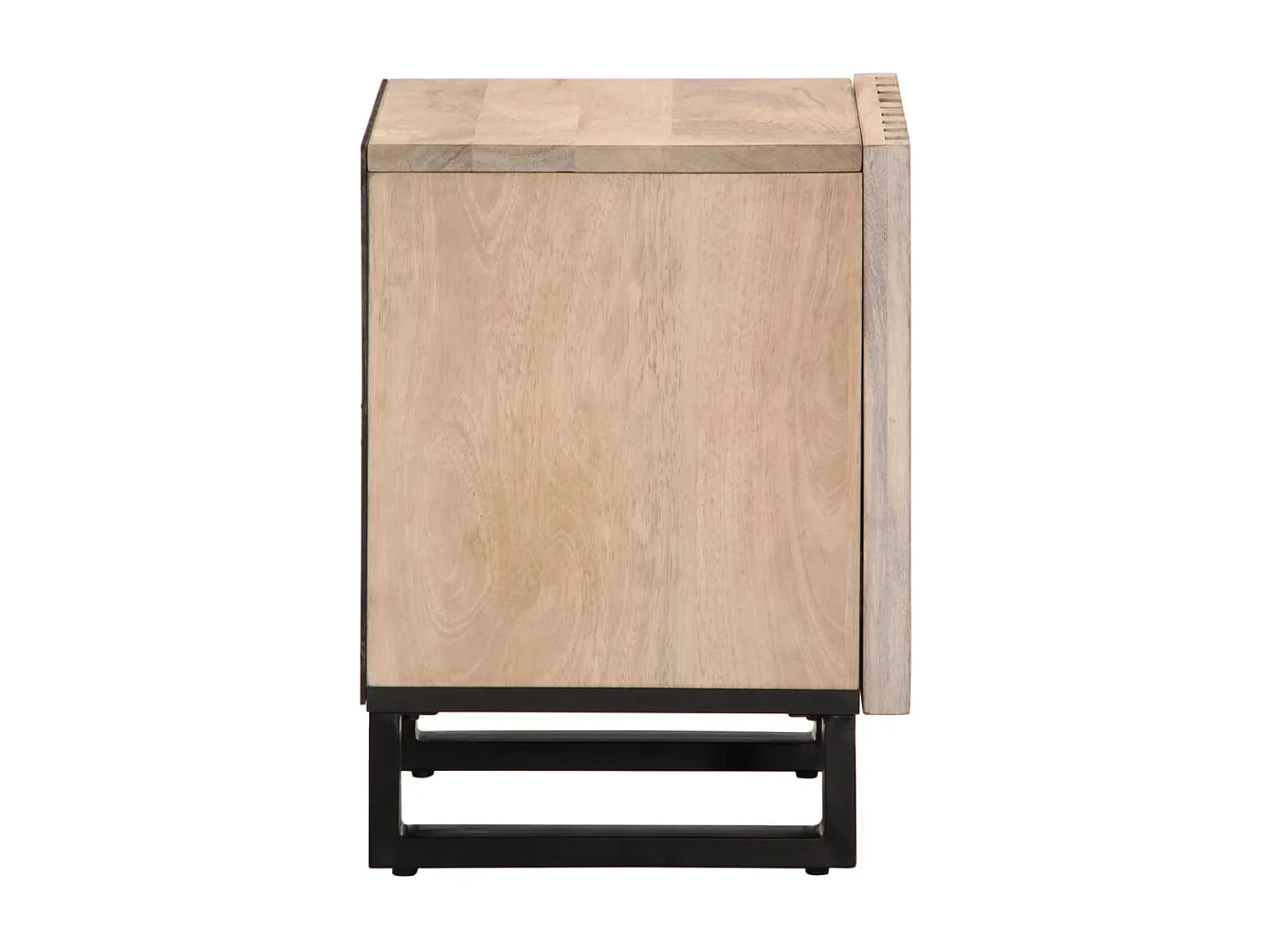 Tables de chevet-Tables d'appoint 2 pcs 40x34x46 cm bois manguier massif blanchi