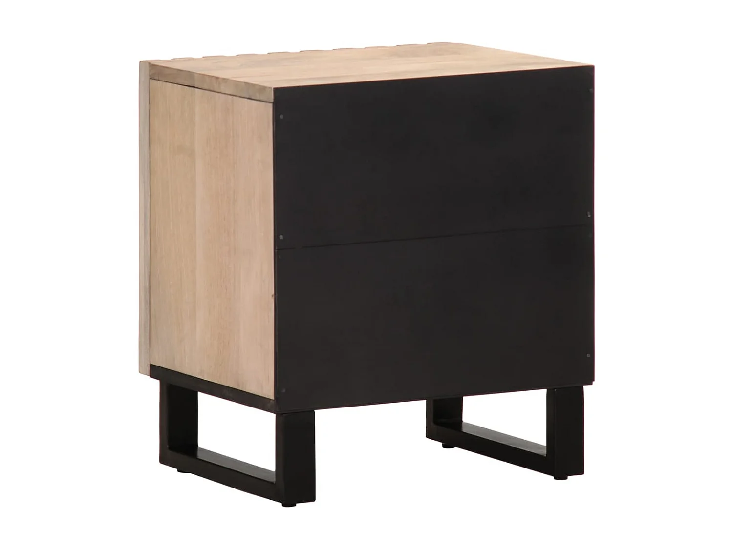 Tables de chevet-Tables d'appoint 2 pcs 40x34x46 cm bois manguier massif blanchi