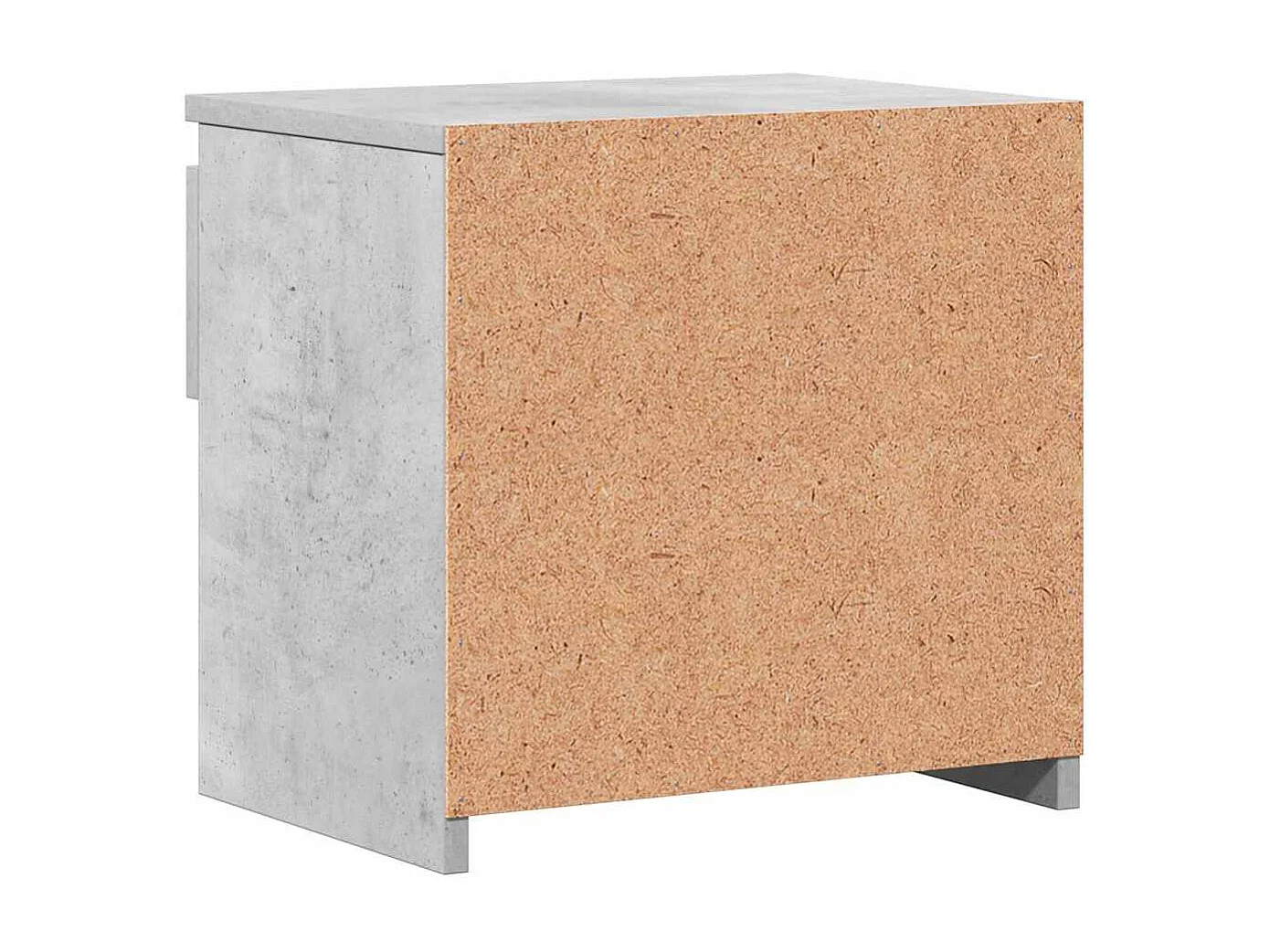 Mesita de noche | Mesilla de noche madera ingeniería gris hormigón 40x30x39 cm