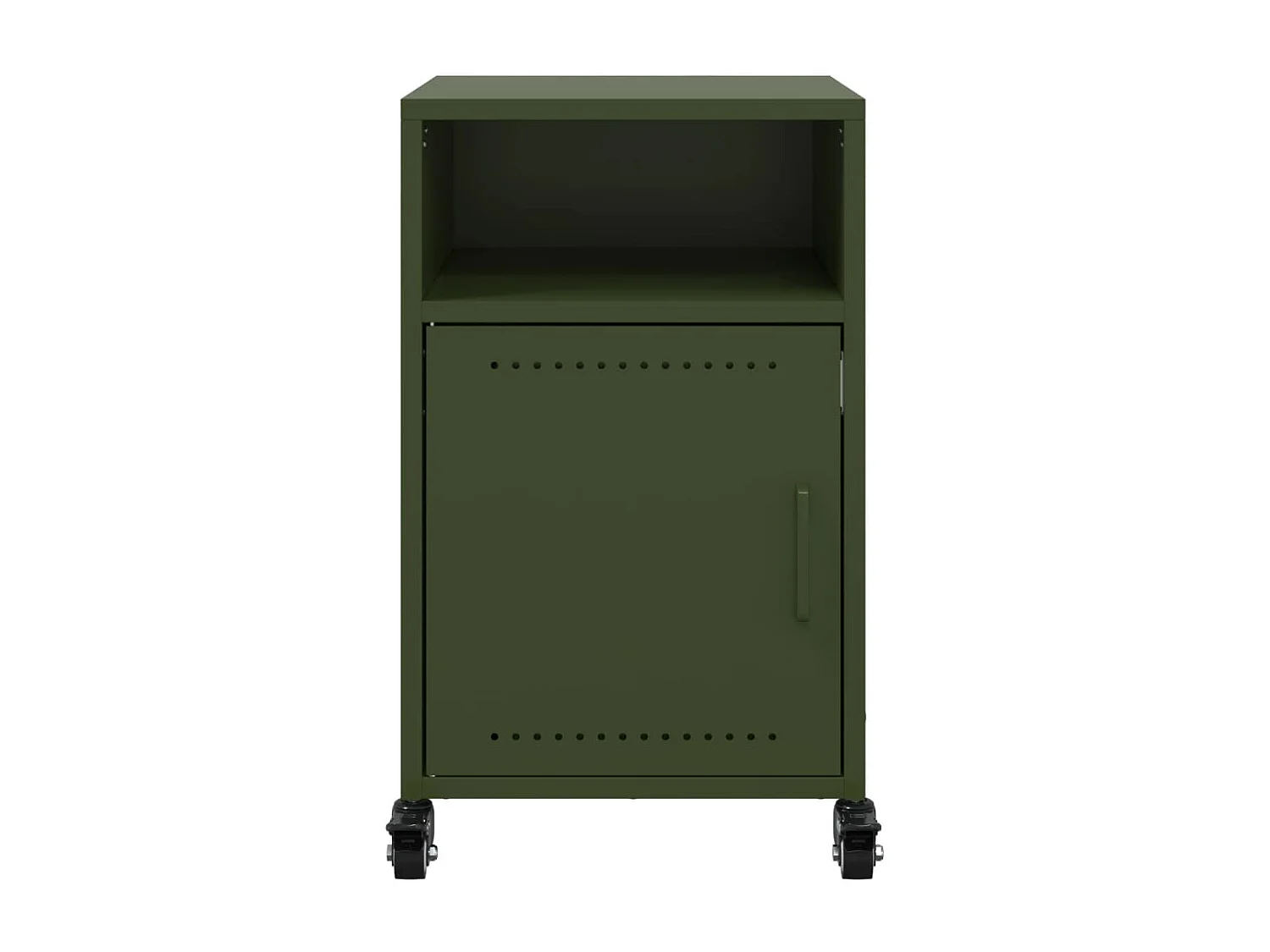 Nachttisch-Beistelltisch-Nachtschrank Olivgrün 36x39x59 cm Stahl SHL97387