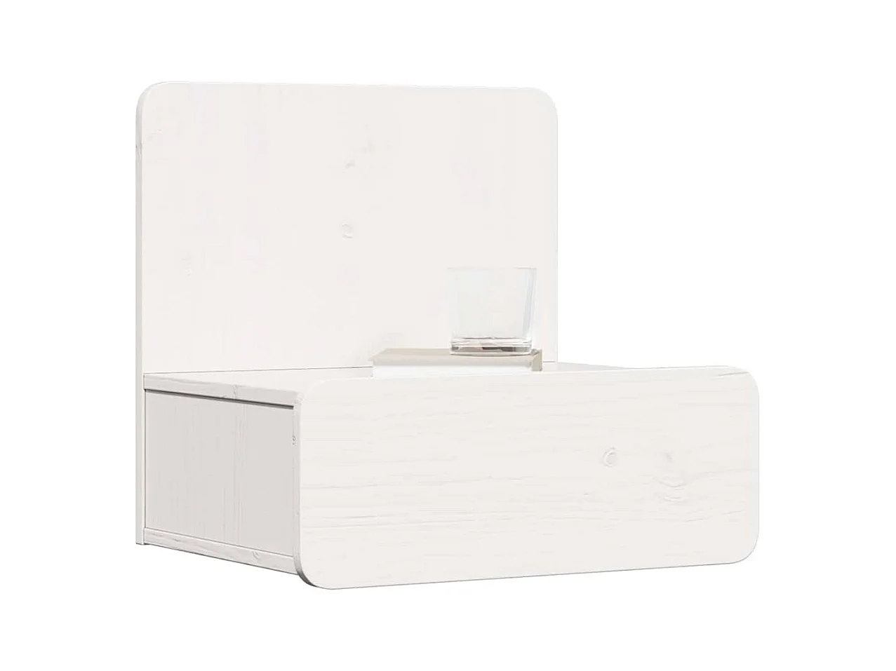 Mesa de Noche | Mesa auxiliar con cajón 2 uds. Blanco 44x32.5x40 cm