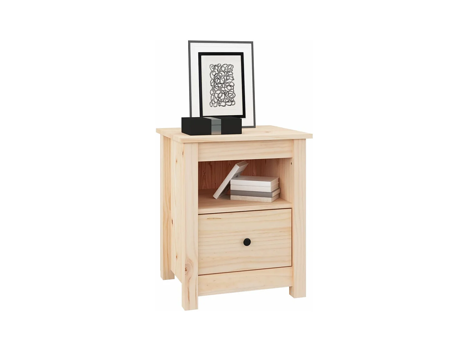 Mesitas de noche | Mesilla de noche 2 uds madera maciza de pino 40x35x49 cm