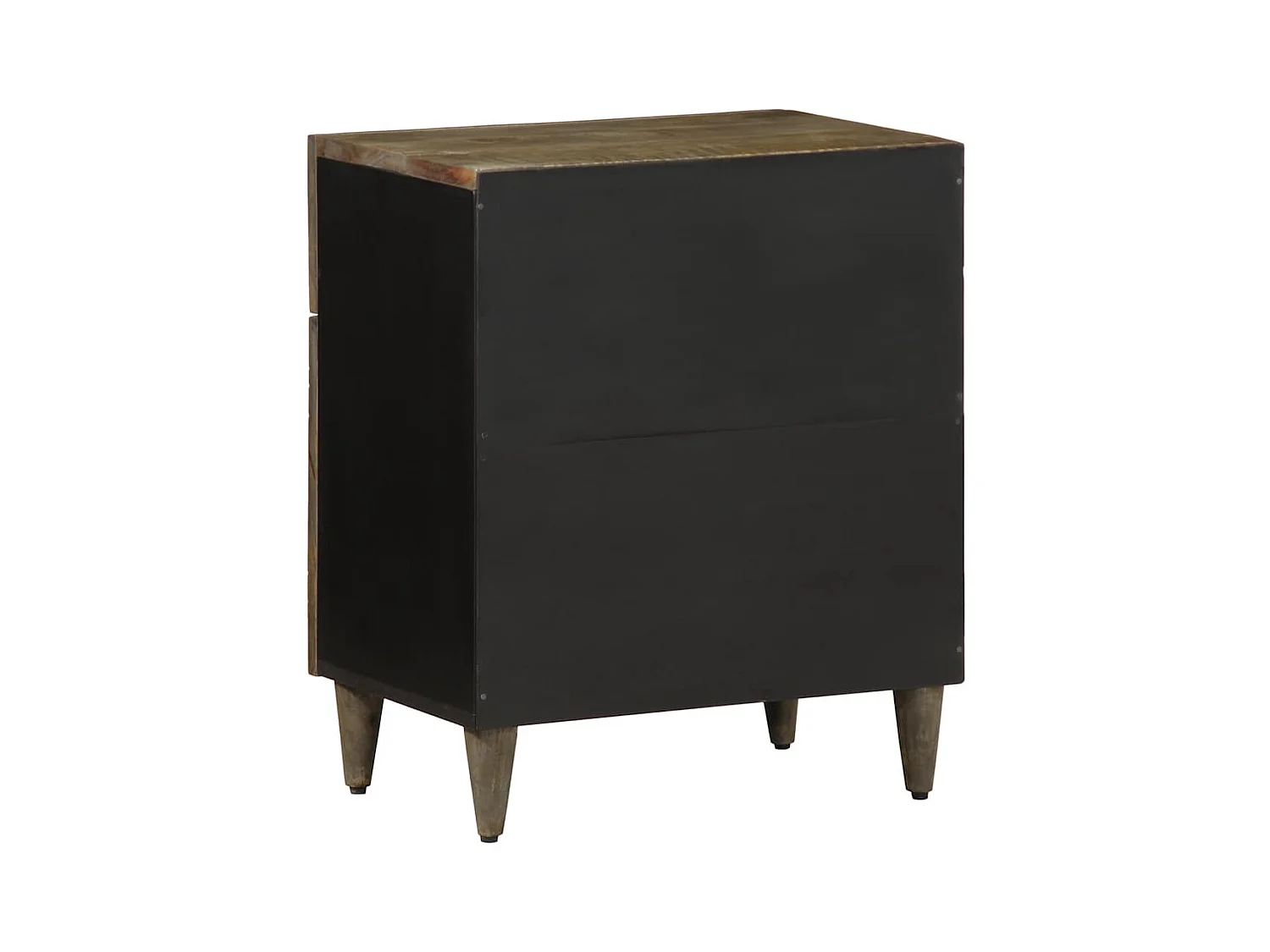 Mesita de noche | Mesilla de noche madera maciza de mango gris claro 50x33x60 cm