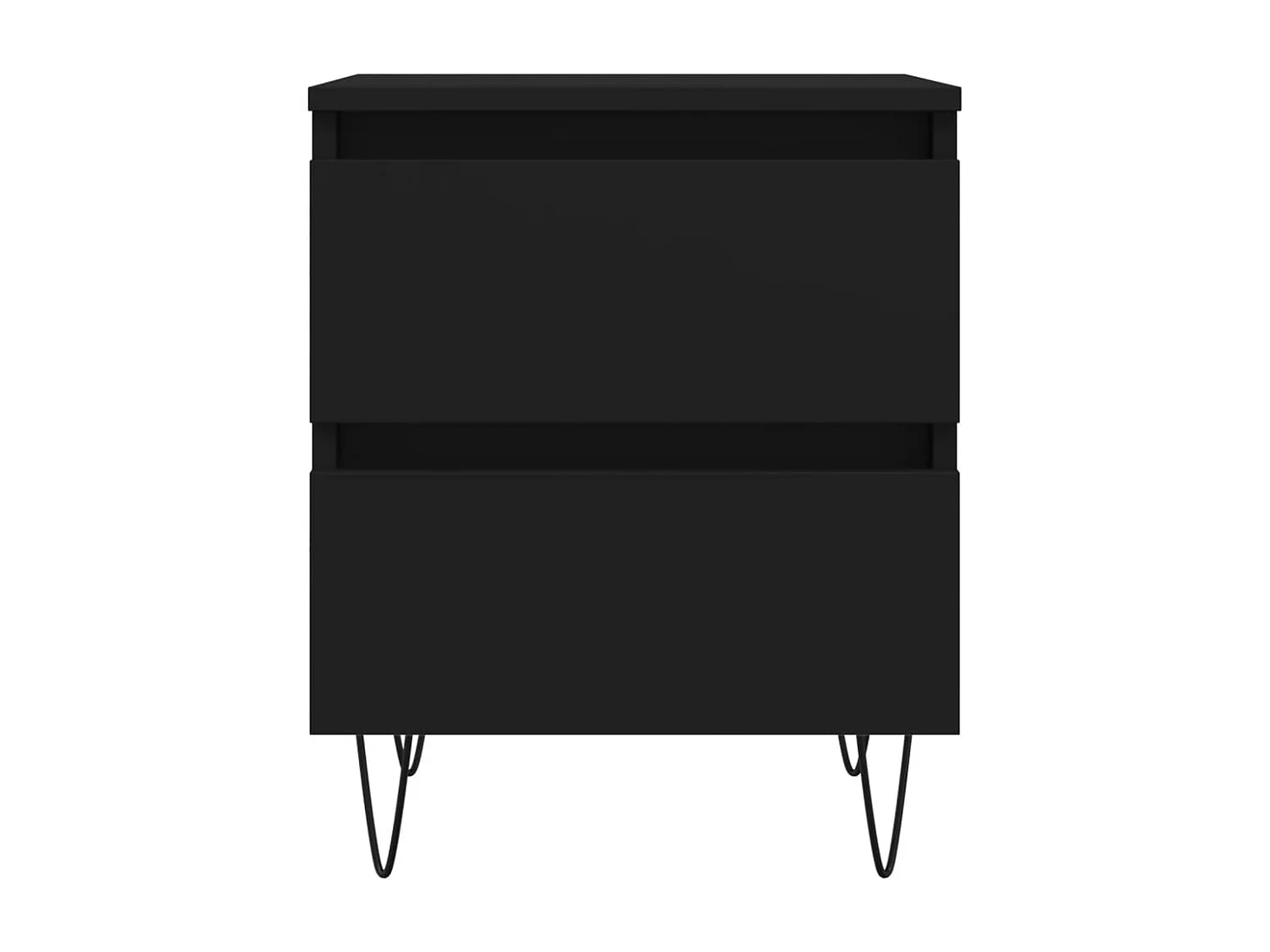 Table de chevet-Table de nuit pour Chambre Noir 40x35x50 cm Bois d’ingénierie