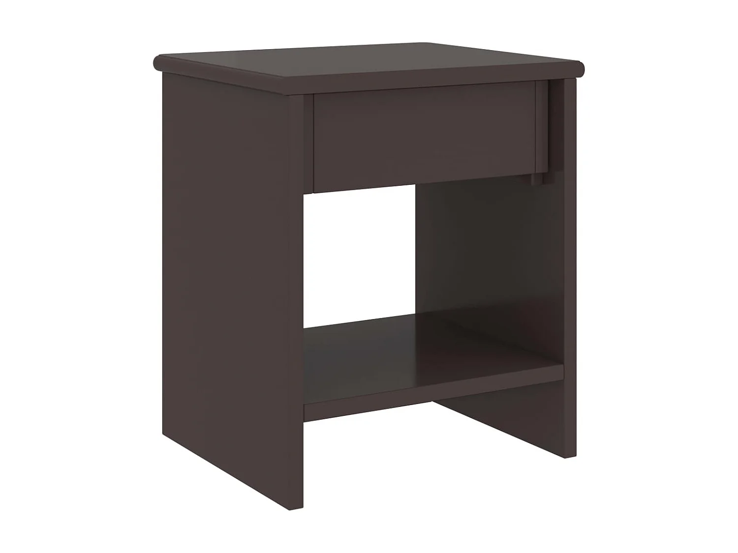 Nachttisch-Beistelltisch Dunkelbraun 35x30x40 cm Kiefer Massivholz SHL650