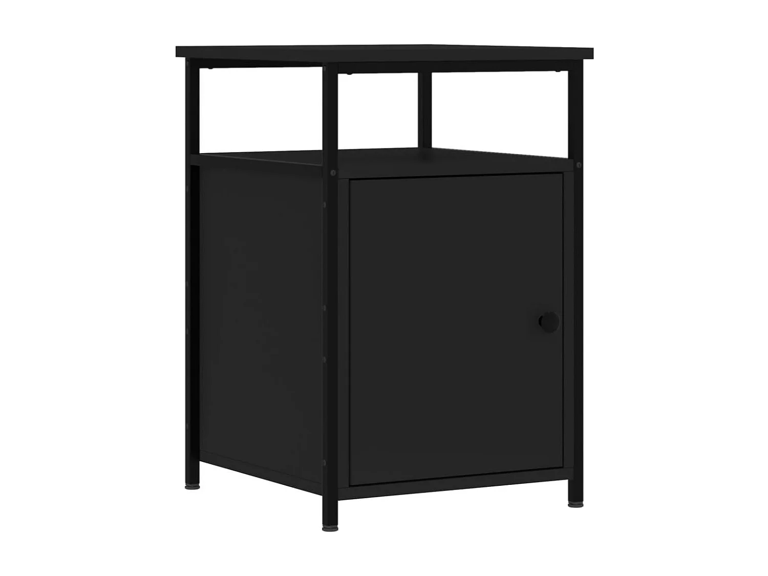 Nachttisch 2er Set-Beistelltisch-Nachttischkommode Schwarz 40x42x60 cm Holzwerkstoff SHL9137