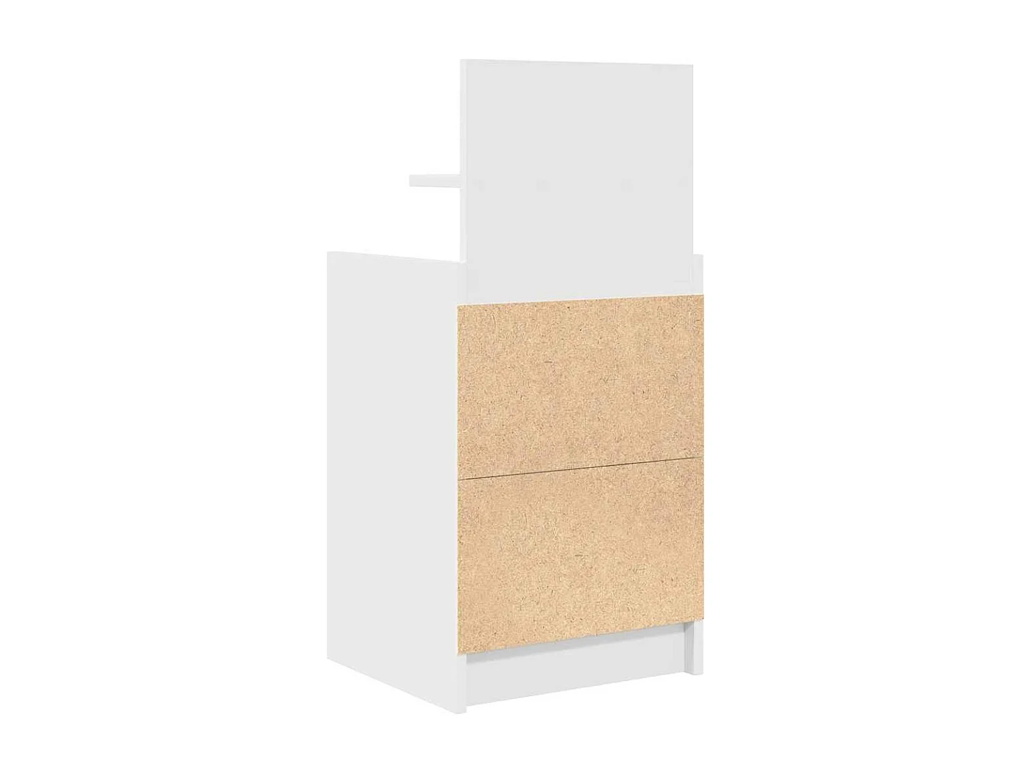 Nachttisch-Beistelltisch mit 2 Schubladen Weiß 38x34x80 cm SHL69363