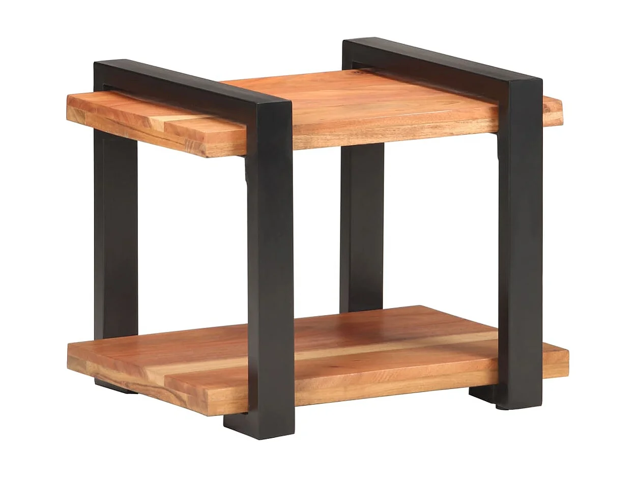 Mesita de noche | Mesilla de noche de madera maciza de acacia 50x40x40 cm