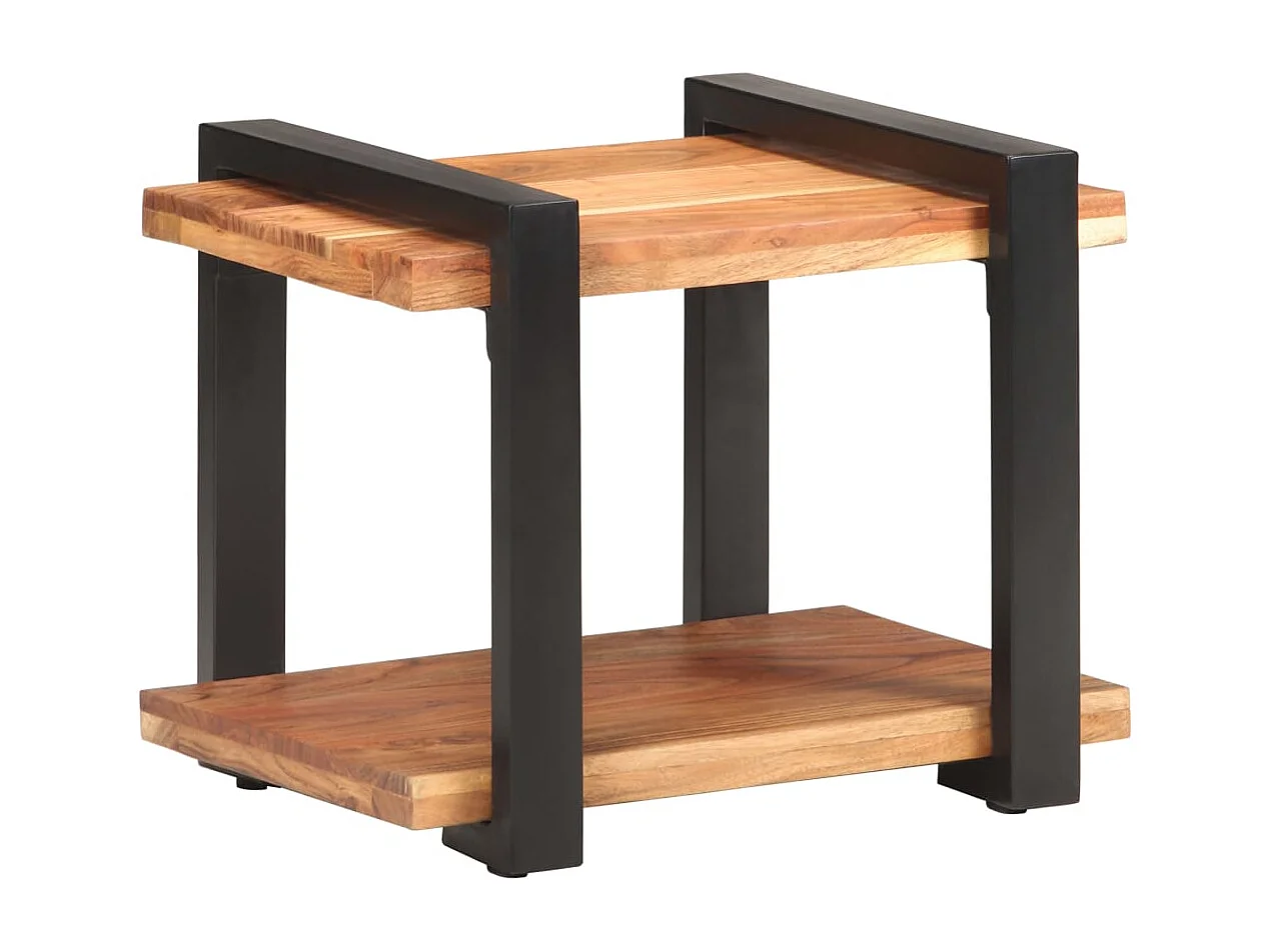 Mesita de noche | Mesilla de noche de madera maciza de acacia 50x40x40 cm