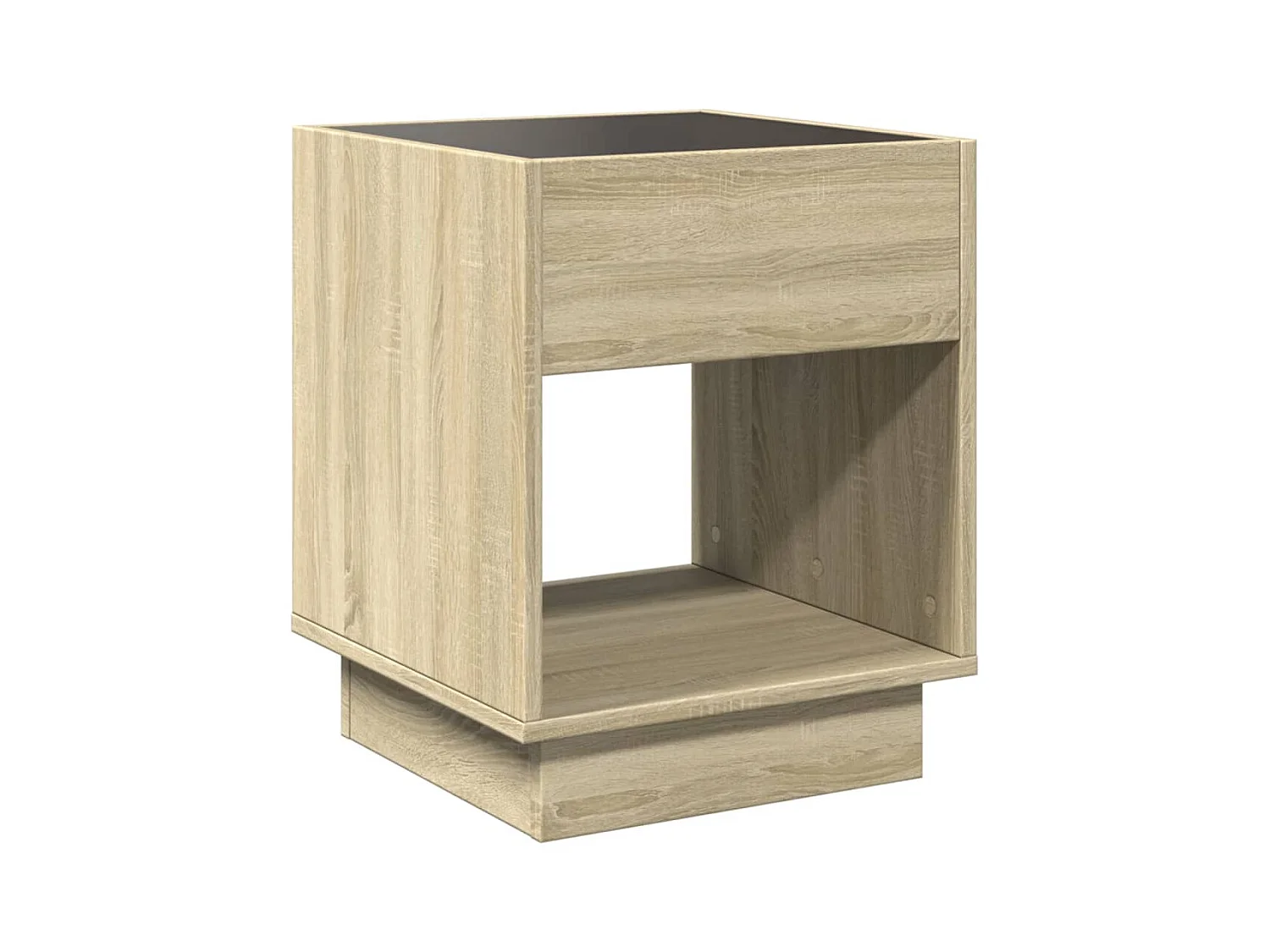 Mesita de noche | Mesilla de noche con Infinity LED roble Sonoma 40x40x50 cm