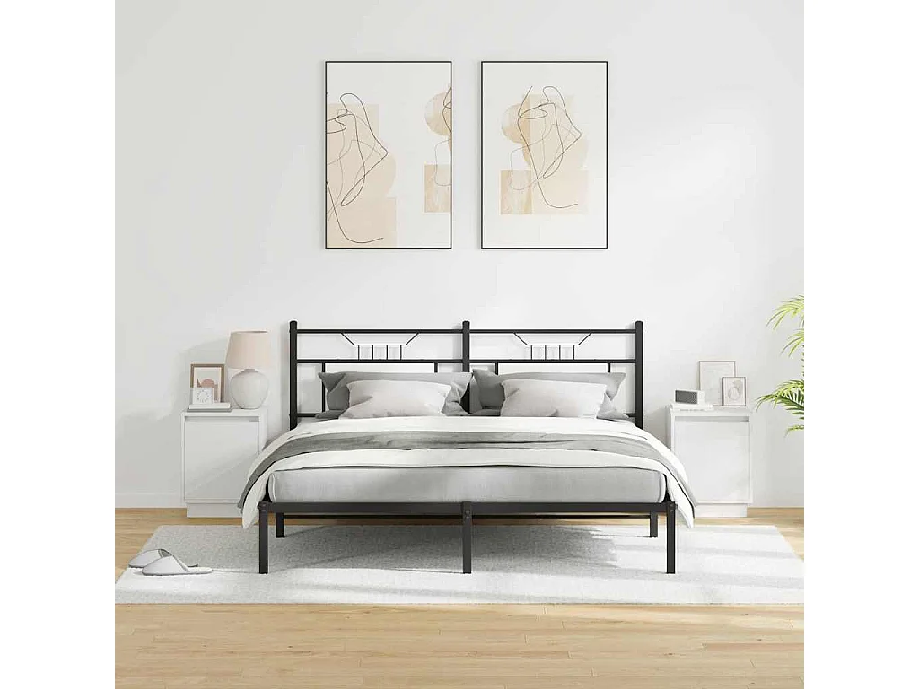 Nachttisch 2er Set-Beistelltisch Weiß 39 x 34,5 x 50 cm Holzwerkstoff SHL48351