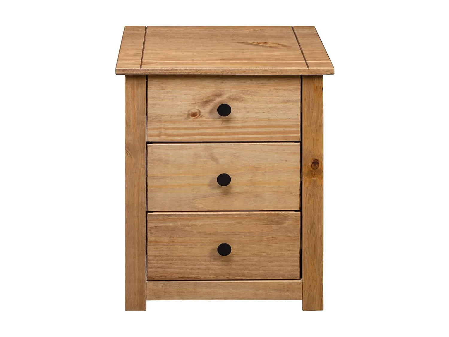 Nachttisch-Beistelltisch-Nachtschrank 46x40x57 cm Kiefernholz Panama SHL58687