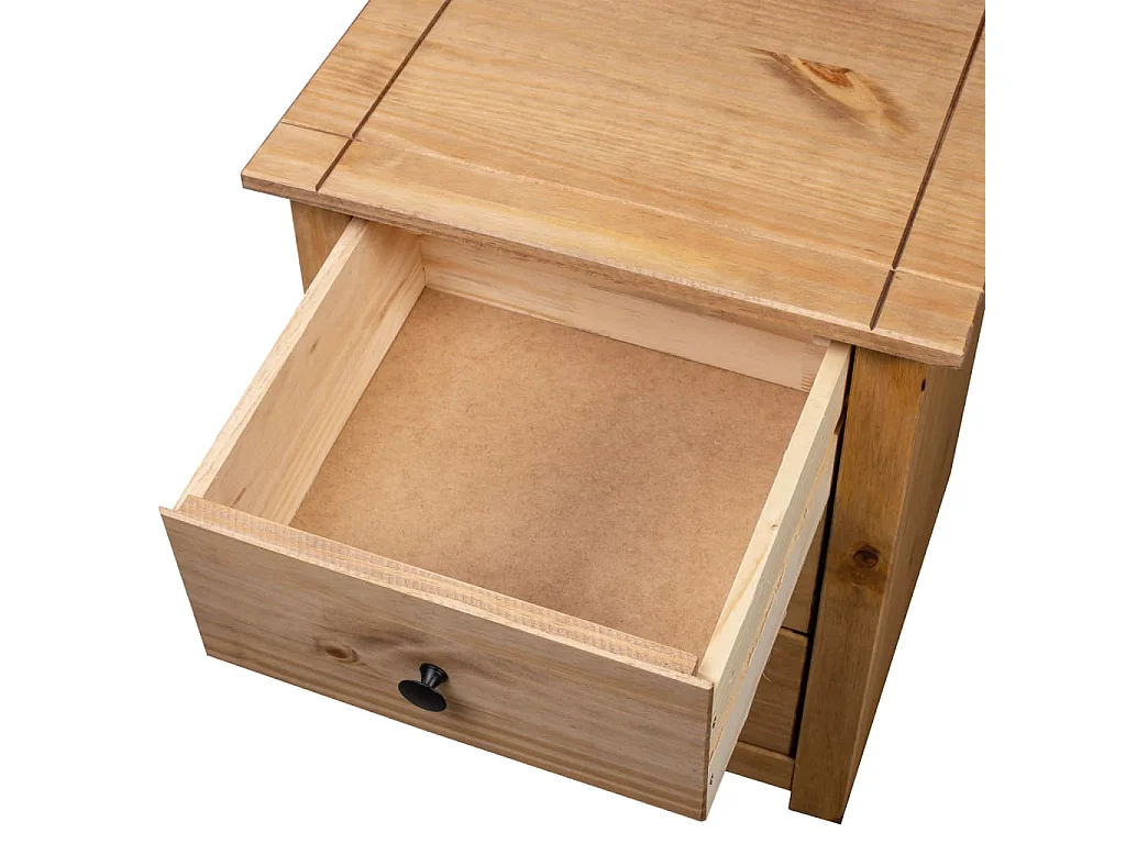 Nachttisch-Beistelltisch-Nachtschrank 46x40x57 cm Kiefernholz Panama SHL58687