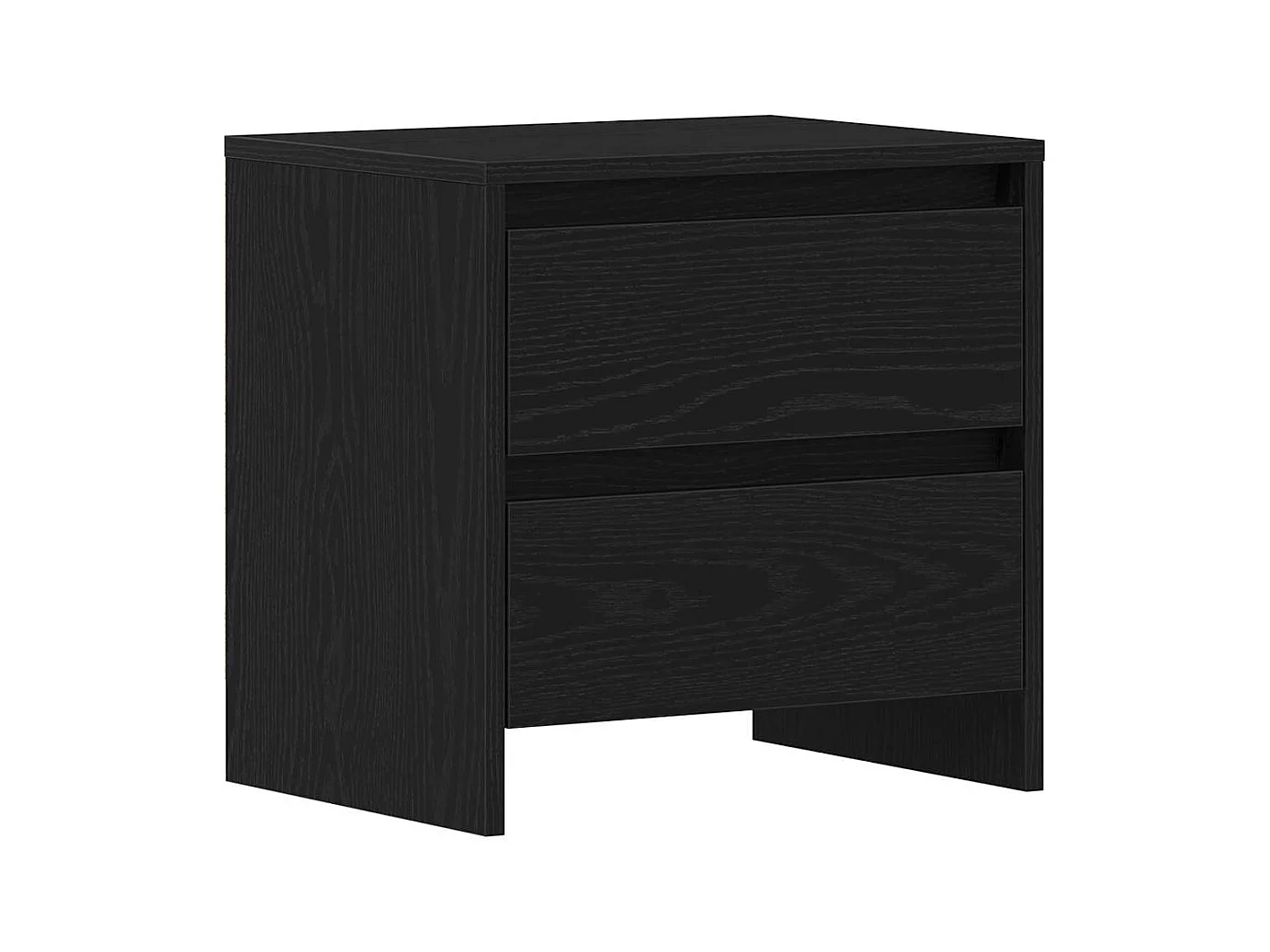 Mesita de Noche | Armario de Noche | Mesilla de noche con cajón Roble negro 45x34x44.5 cm