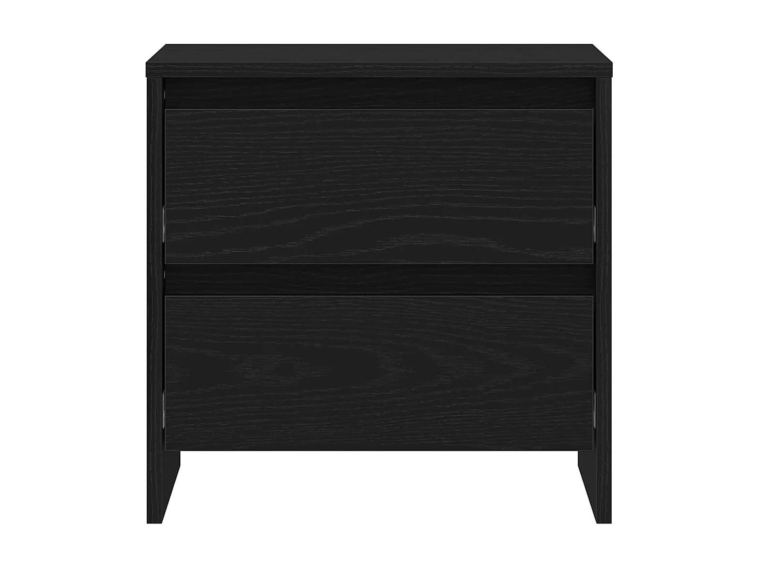 Mesita de Noche | Armario de Noche | Mesilla de noche con cajón Roble negro 45x34x44.5 cm