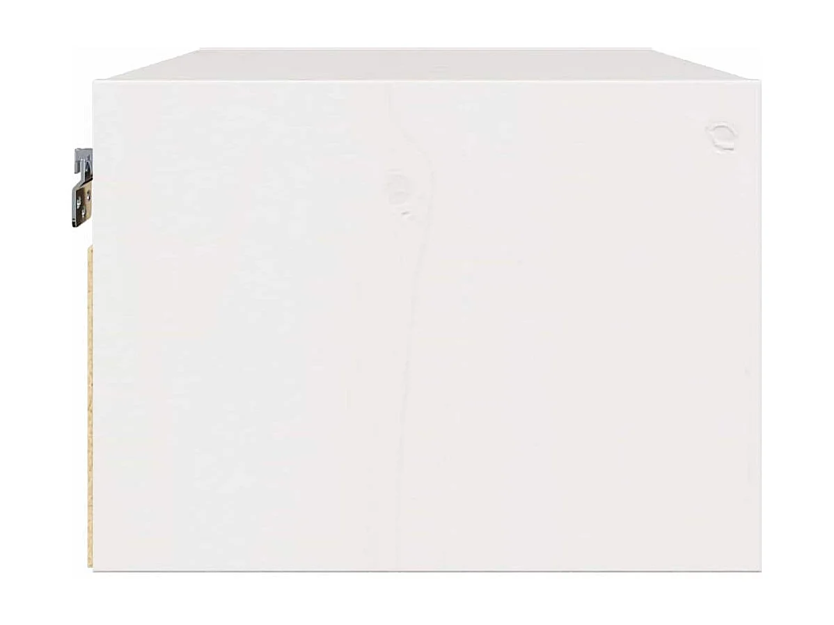 Mesa de Noche | Mesa auxiliar Blanco 50x32.5x24 cm Madera maciza de pino