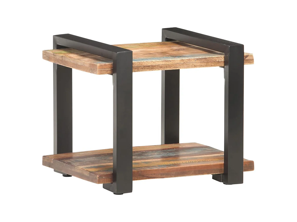 Mesita de noche | Mesilla de noche de madera maciza reciclada 50x40x40 cm