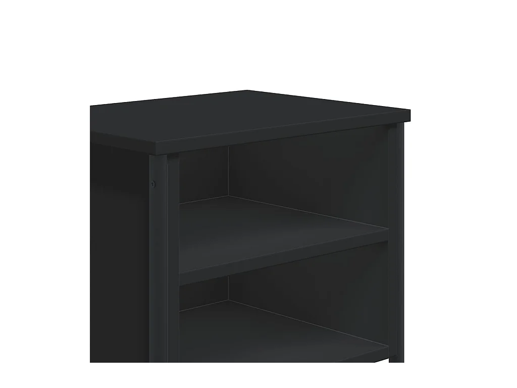 Mesitas de noche | Mesilla de noche 2 uds madera de ingeniería negra 40x30x40 cm