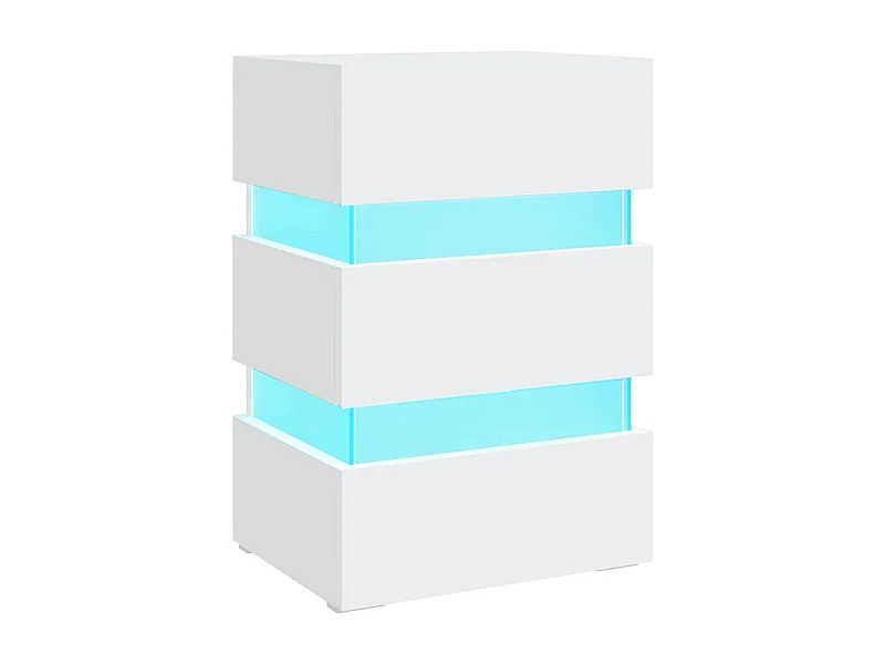 LED-Nachttisch Weiß 45x35x67 cm Holzwerkstoff SHL93521