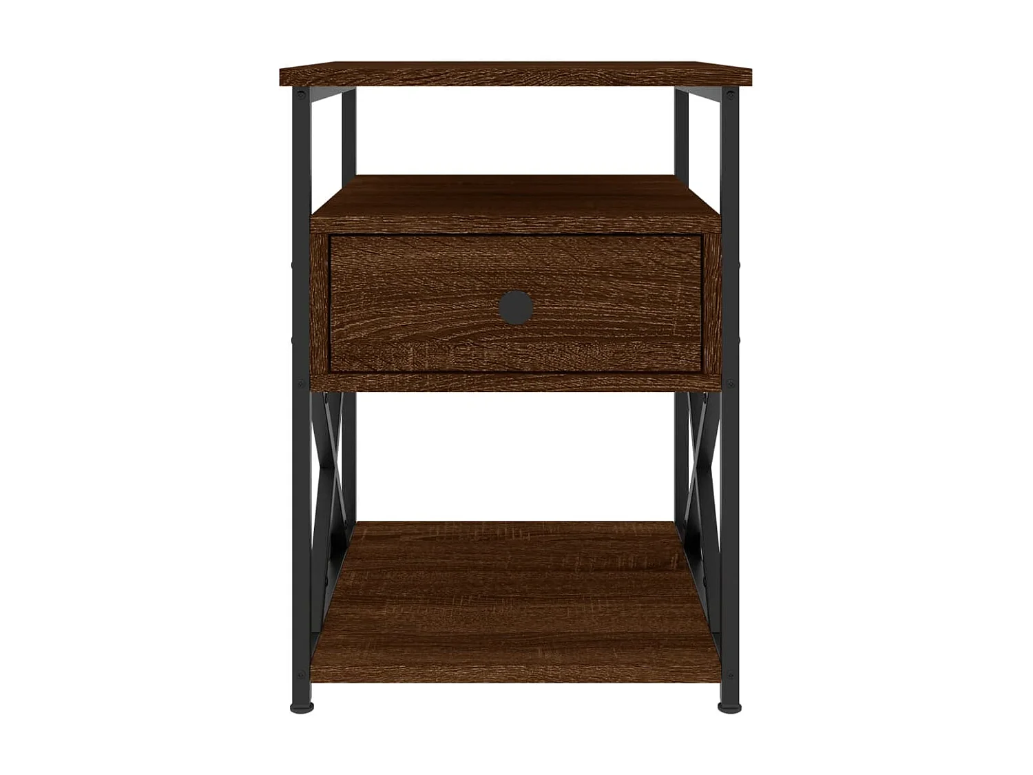 Nachttisch-Beistelltisch Braun Eichen-Optik 40x42x55 cm Holzwerkstoff SHL59162