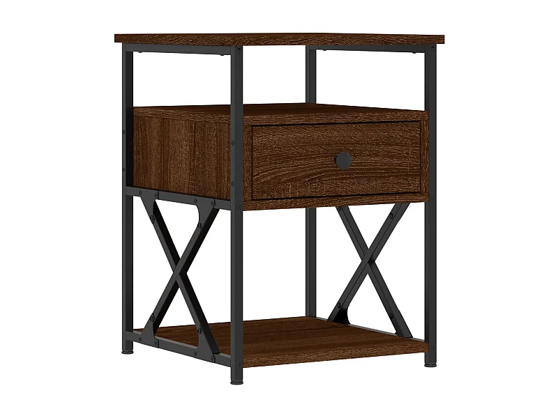 Table de chevet-Table d'appoint-Table de nuit chêne marron 40x42x55 cm bois d'ingénierie