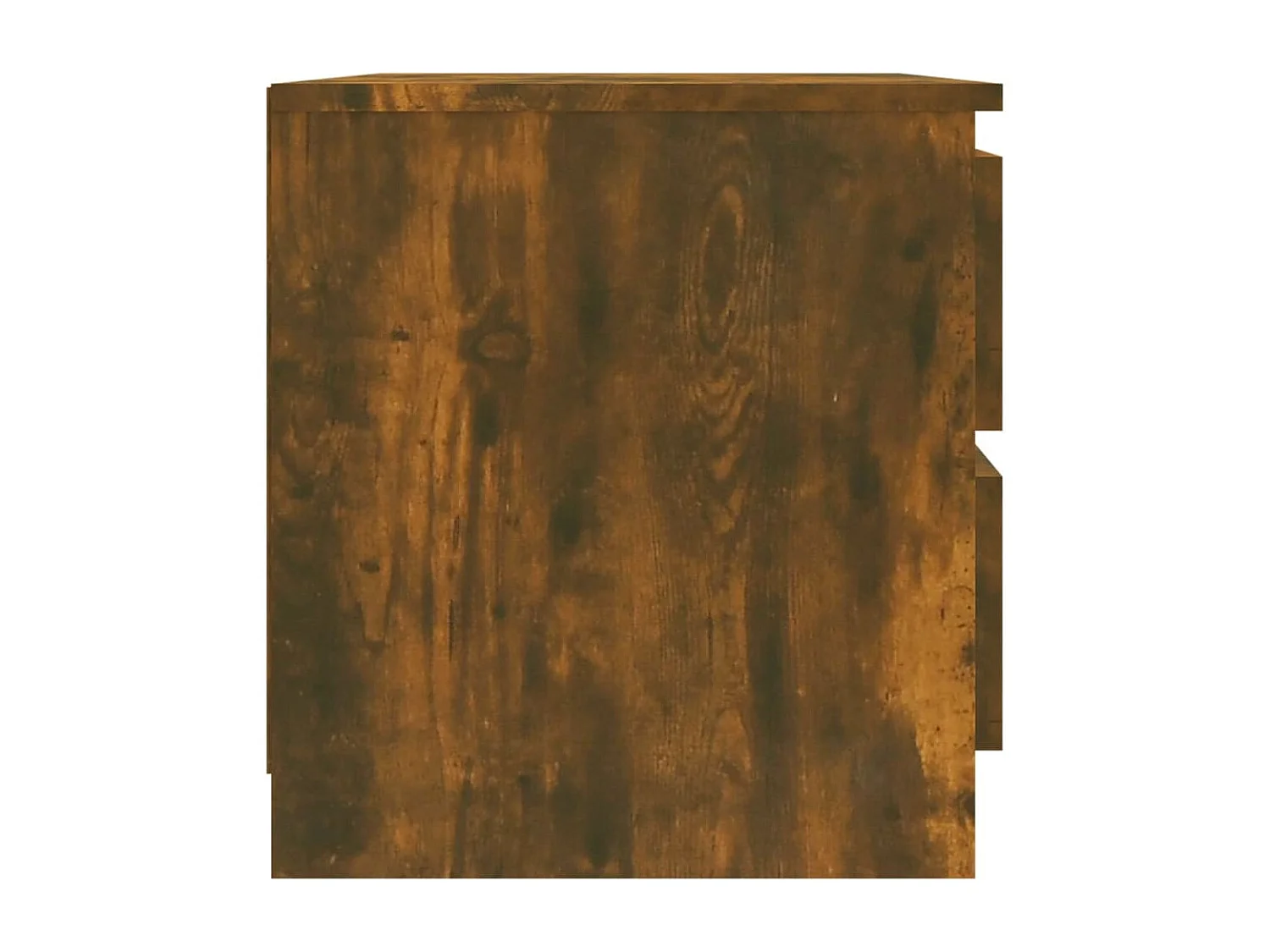 Nachttisch 2er Set-Beistelltisch-Nachttischkommode Räuchereiche 50x39x43,5 cm Holzwerkstoff SHL63148