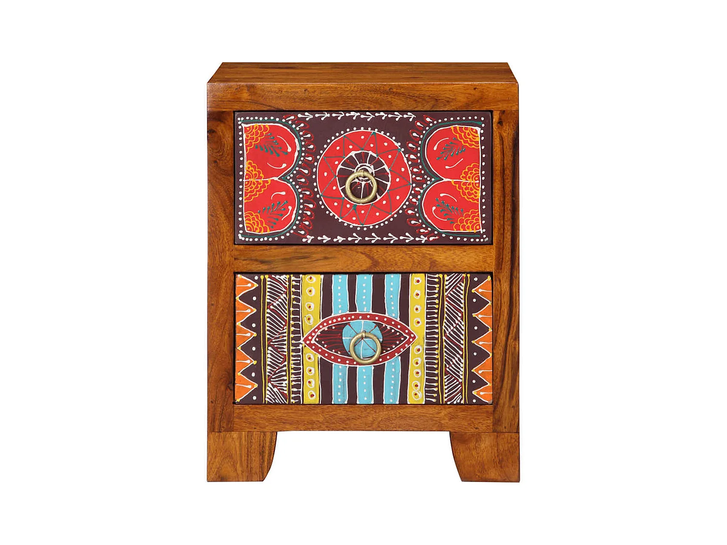 Mesita de noche | Mesilla de noche 35x35x45 cm madera maciza de acacia