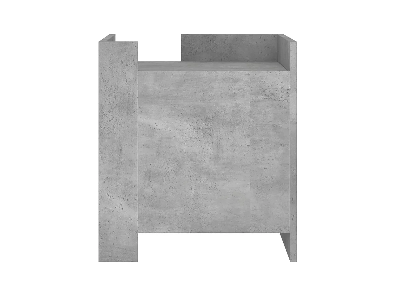 Table de chevet-Table d'appoint Compartiments ouverts gris béton 45x50x50 cm bois d’ingénierie