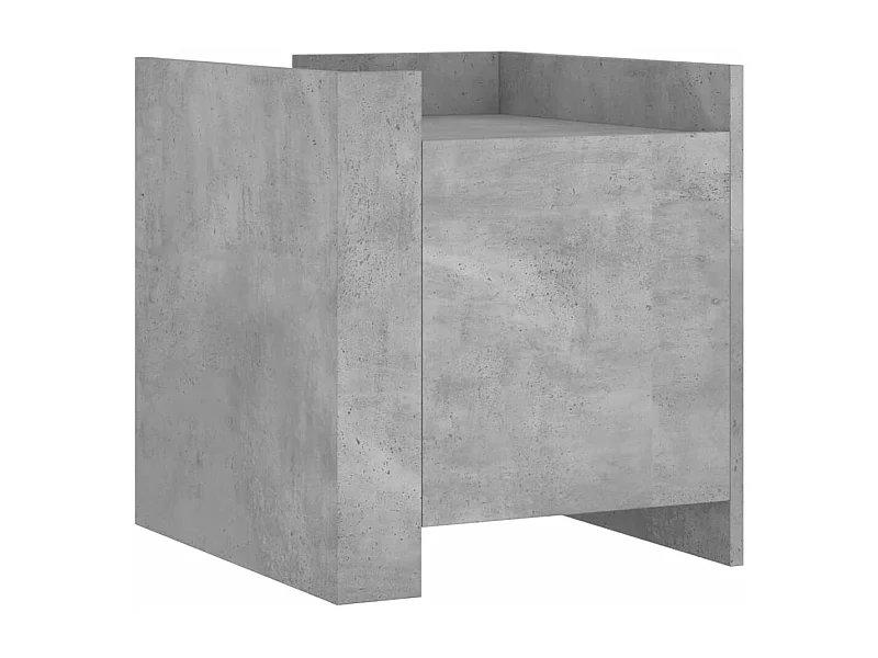 Table de chevet-Table d'appoint Compartiments ouverts gris béton 45x50x50 cm bois d’ingénierie