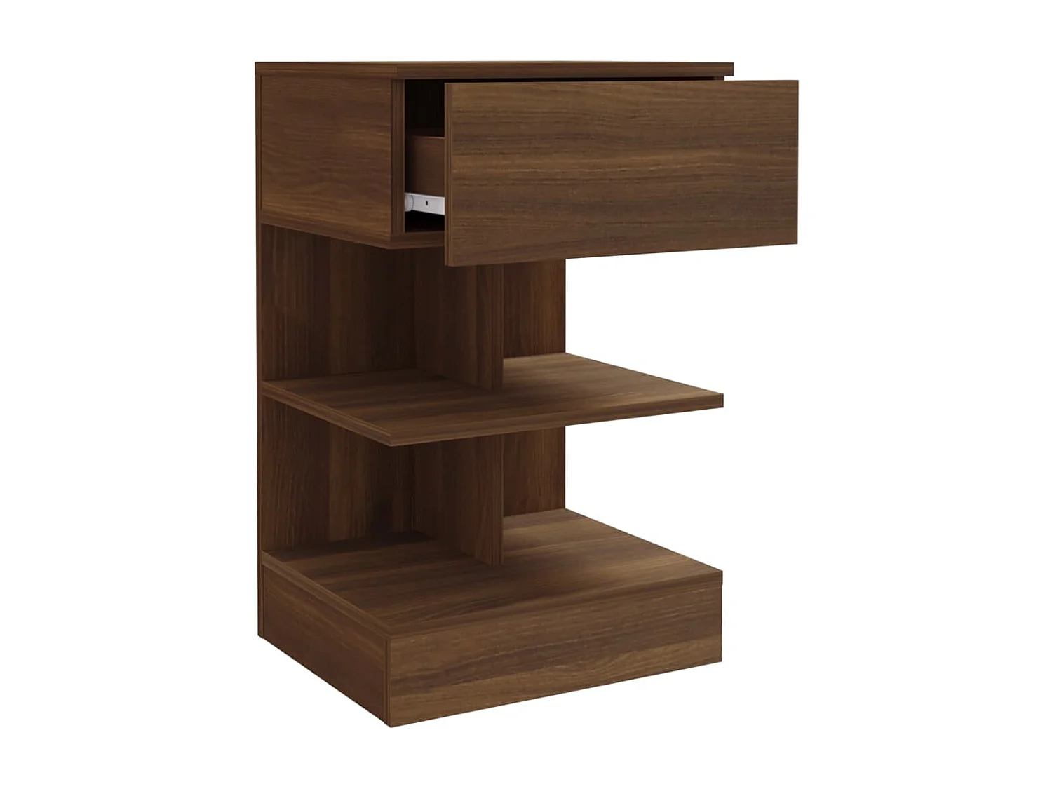 Nachttisch-Beistelltisch Braun Eichen-Optik 40x35x65 cm Holzwerkstoff SHL46141