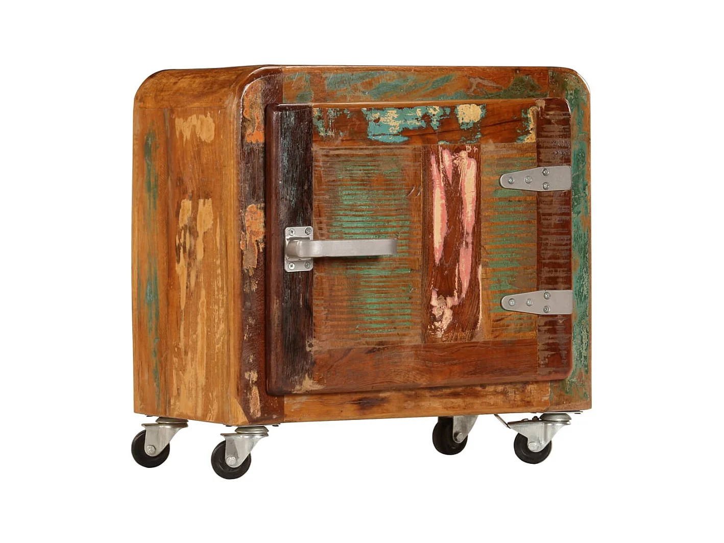 Mesita de noche | Mesilla de noche madera reciclada maciza 50x30x50 cm