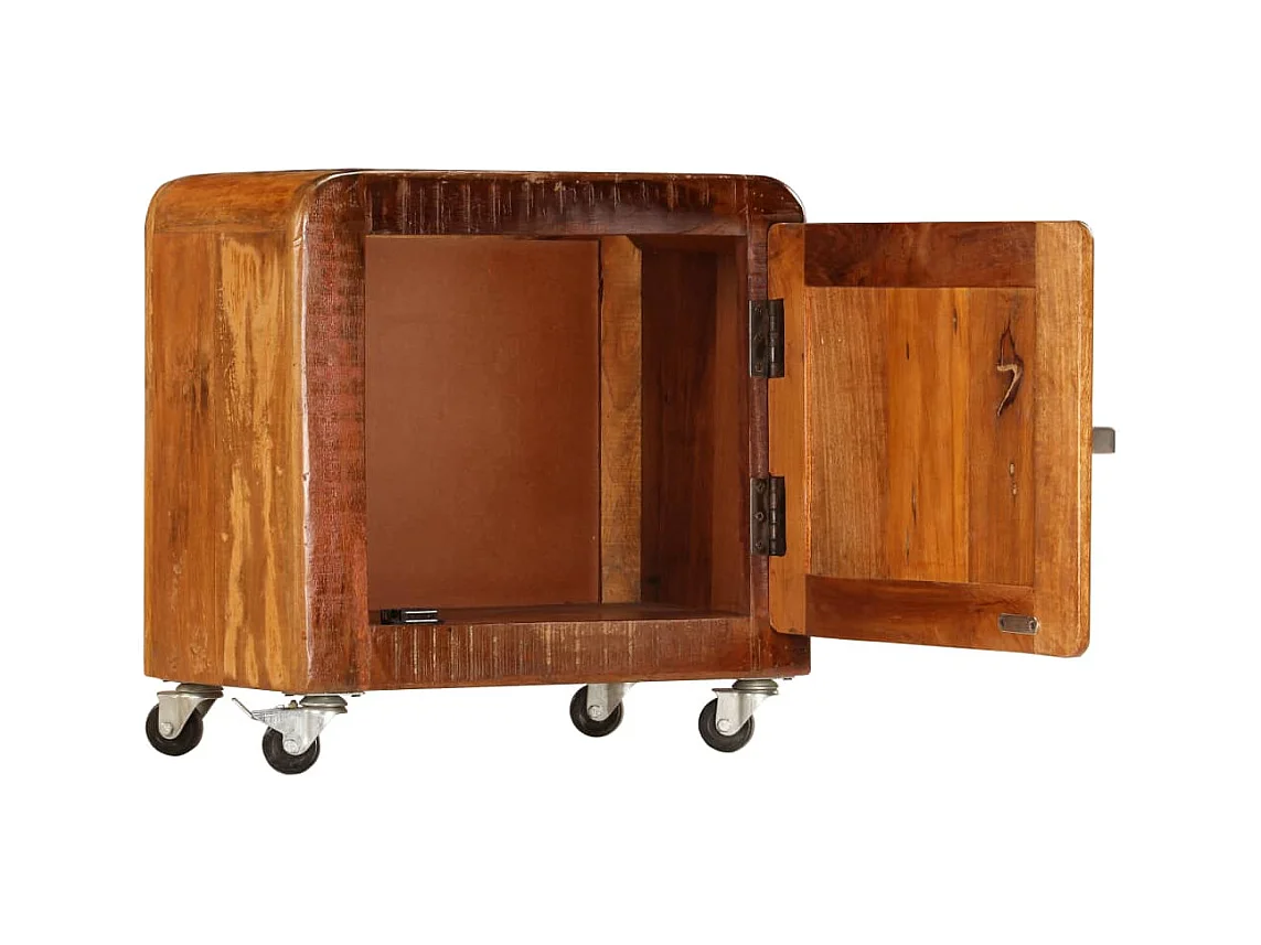 Mesita de noche | Mesilla de noche madera reciclada maciza 50x30x50 cm