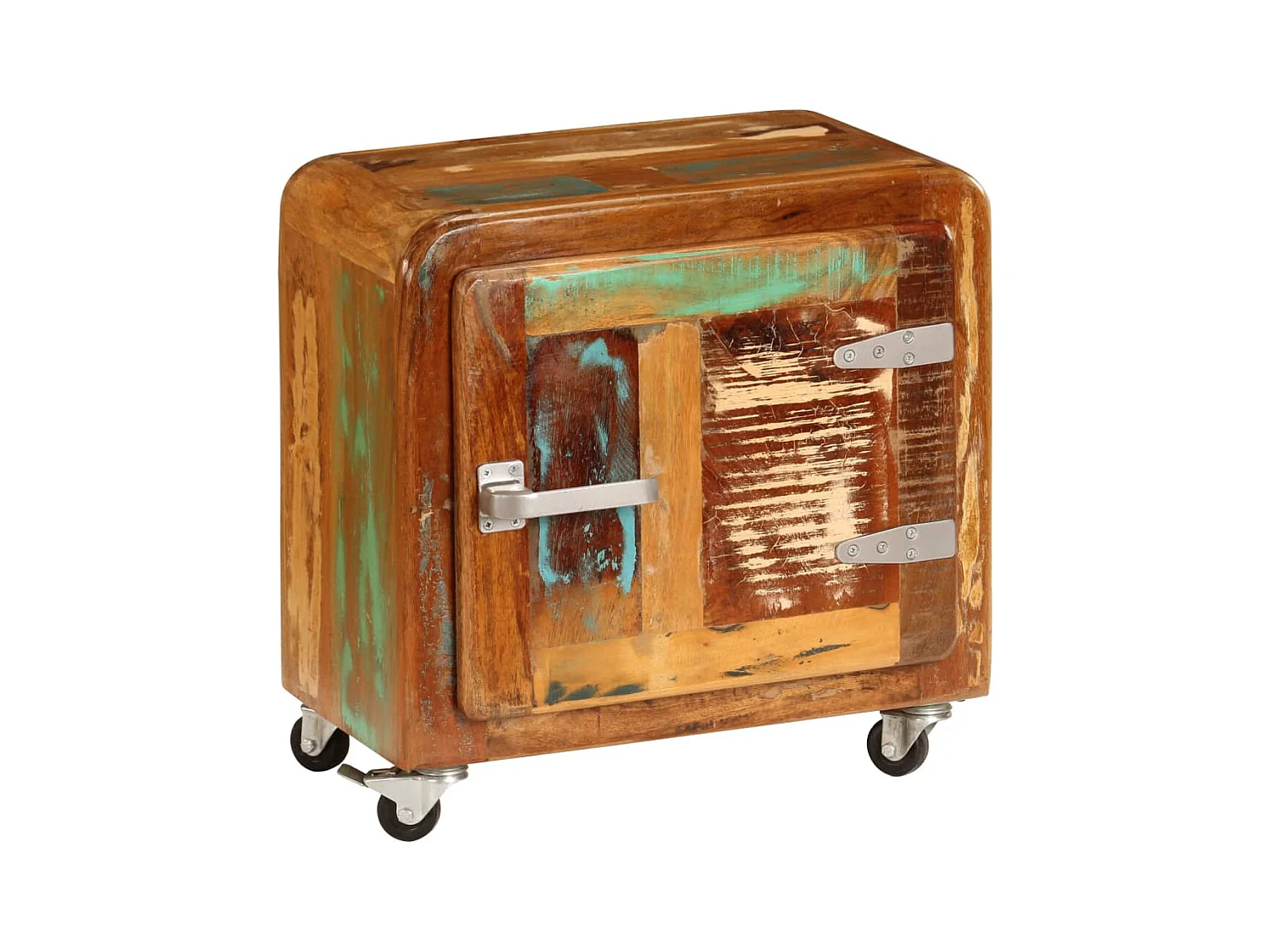 Mesita de noche | Mesilla de noche madera reciclada maciza 50x30x50 cm