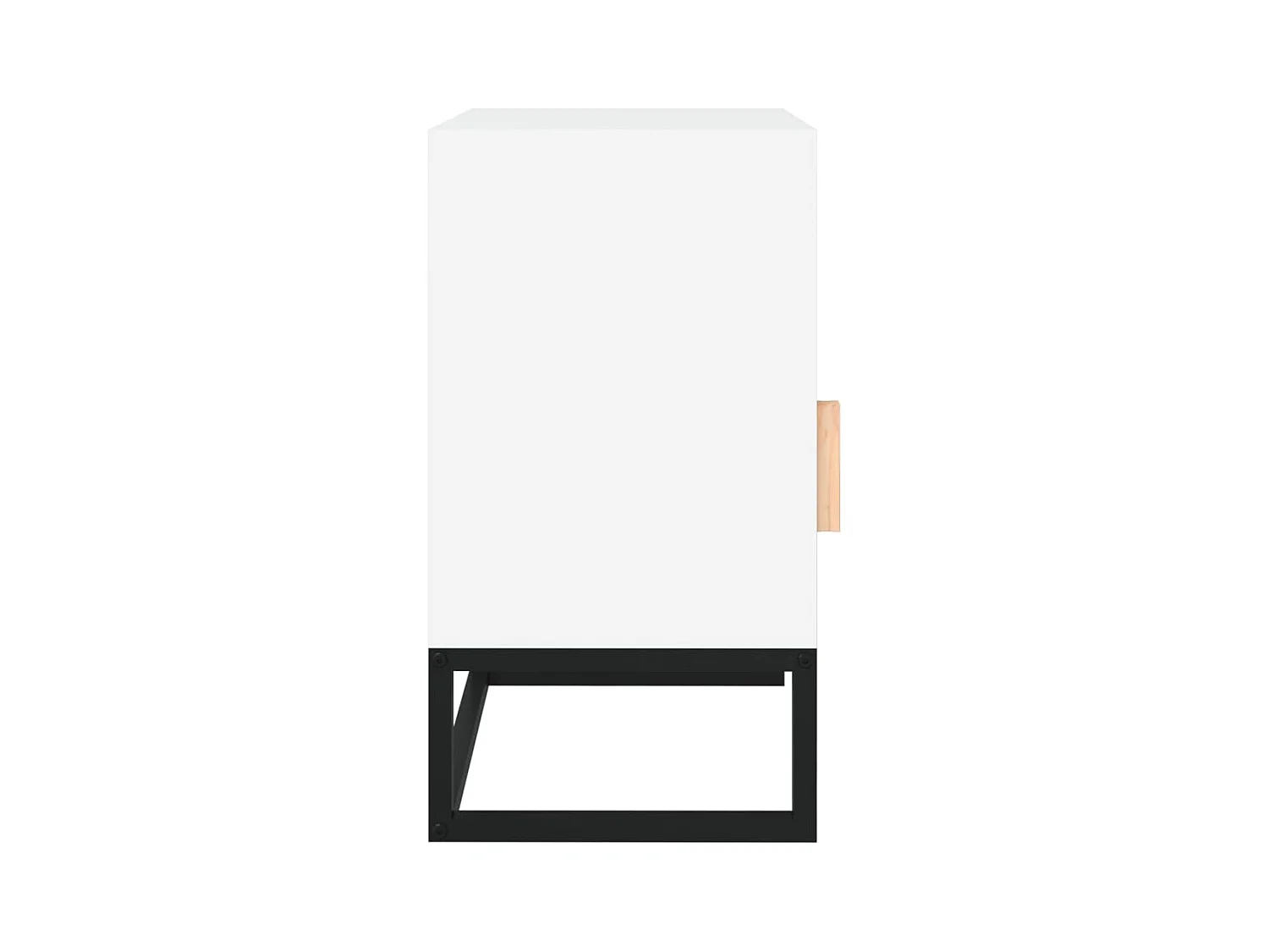 Mesitas de noche | Mesilla de noche 2 uds hierro y madera blanco 40x30x55,5 cm