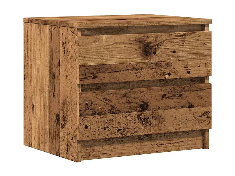Mesita de noche | Mesilla de noche madera de ingeniería envejecida 50x40x43.5 cm
