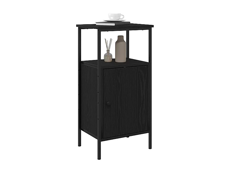 Mesita de Noche | Mesa auxiliar | Armario de Noche 2 uds. Roble negro 41x31x80 cm