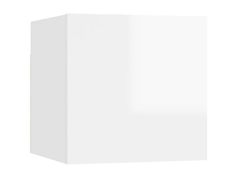 Mesita de noche | Mesilla de noche madera de ingeniería blanca 30,5x30x30 cm