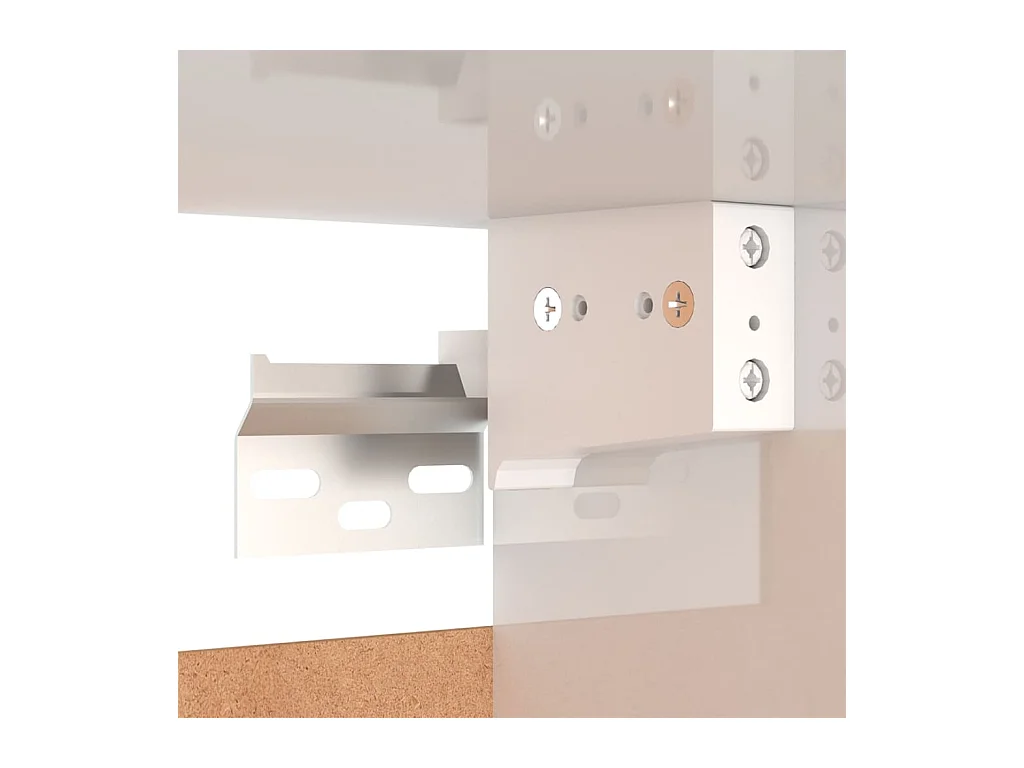 Mesita de noche | Mesilla de noche madera de ingeniería blanca 30,5x30x30 cm