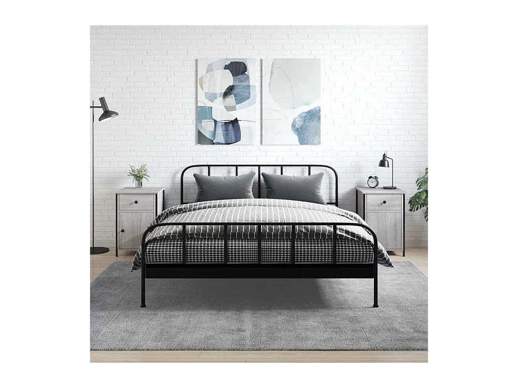 Mesitas de noche | Mesilla de noche 2 uds madera contrachapada gris 40x42x60 cm