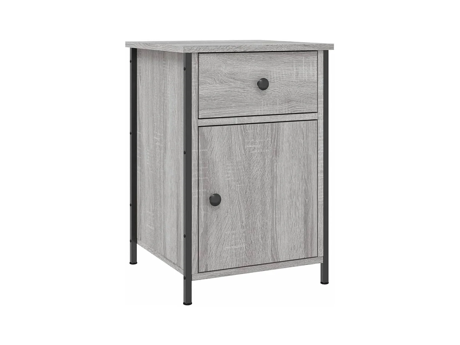 Mesitas de noche | Mesilla de noche 2 uds madera contrachapada gris 40x42x60 cm