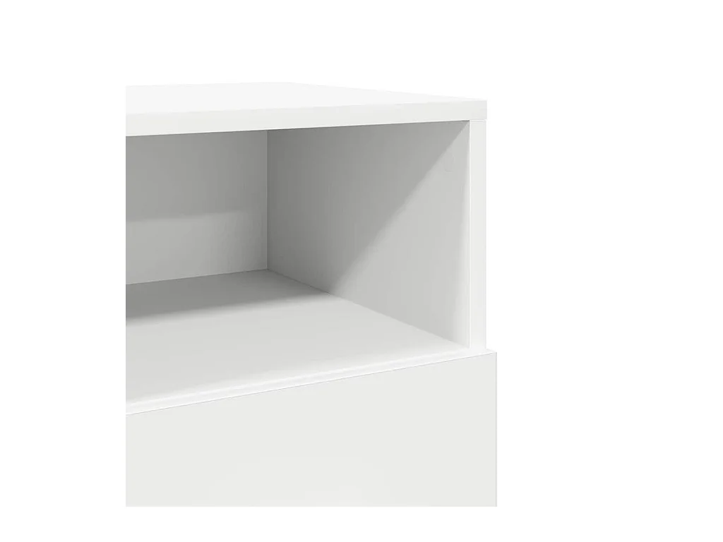 Mesillas de noche | Mesita de noche 2 uds con 2 cajones blanco 36x36x68 cm