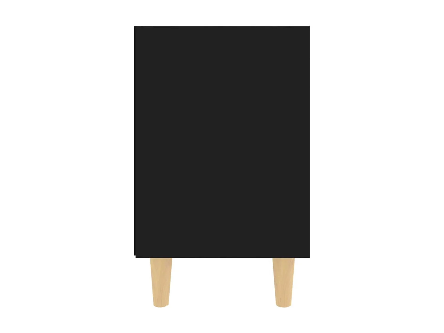 Nachttische-Beistelltisch-Nachttischkommode mit Massivholz-Beinen 2 Stk. Schwarz 40x30x50 cm SHL77778