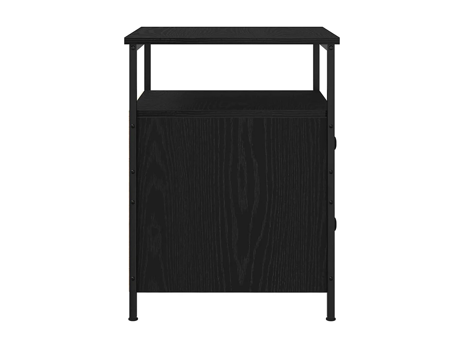 Mesita de Noche | Mesa auxiliar con cajón Roble negro 44x45x60 cm