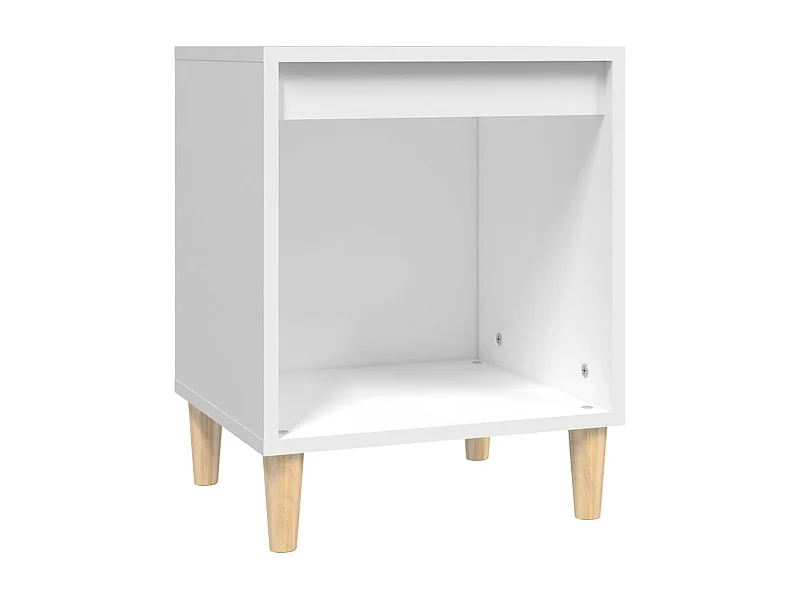 Table de chevet-Table d'appoint-Table de nuit Blanc 40x35x50 cm Bois d’ingénierie