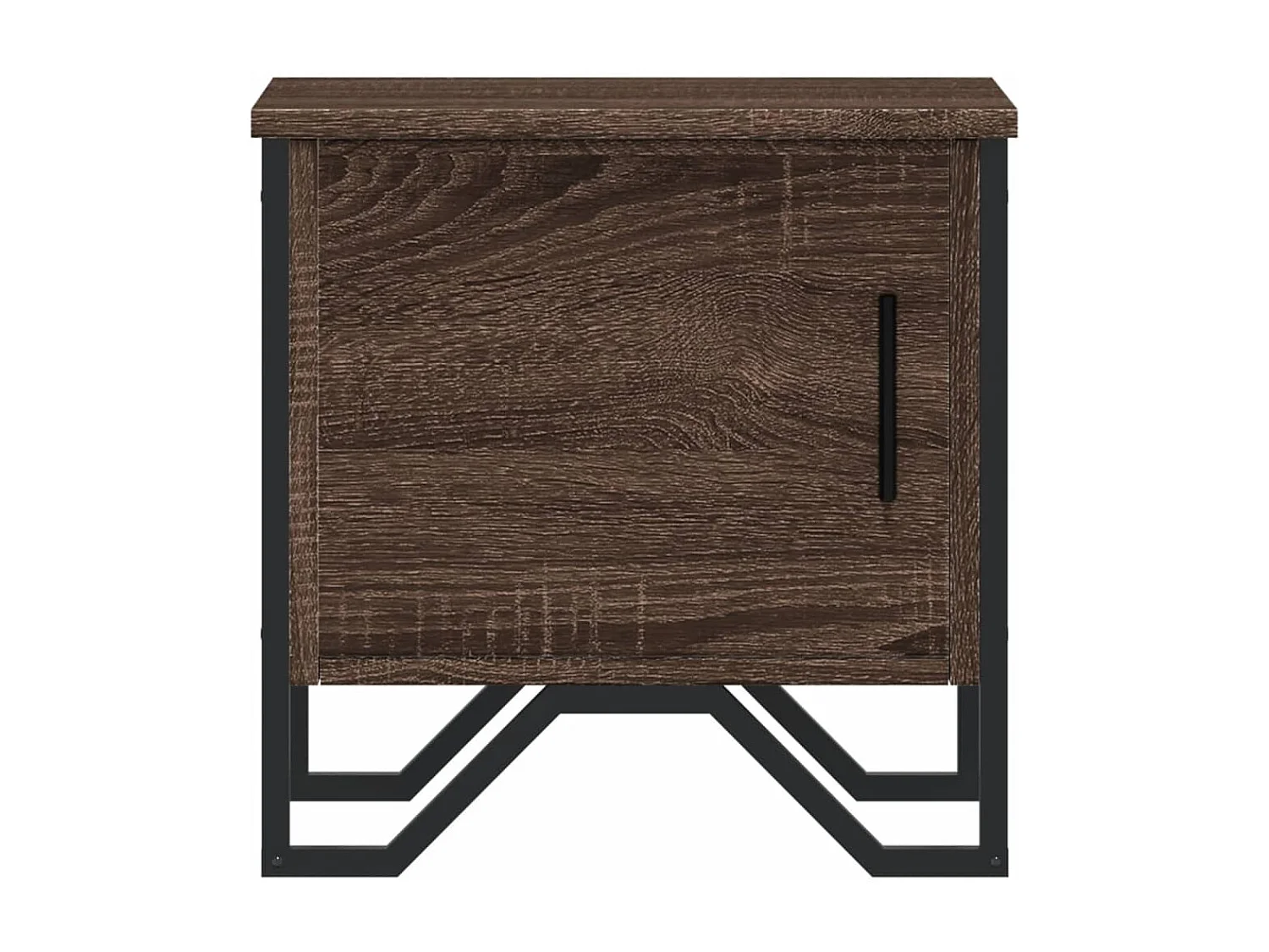 Nachttisch 2er Set-Beistelltisch-Nachttischkommode Braun Eichen-Optik 40x30x40 cm Holzwerkstoff SHL10780