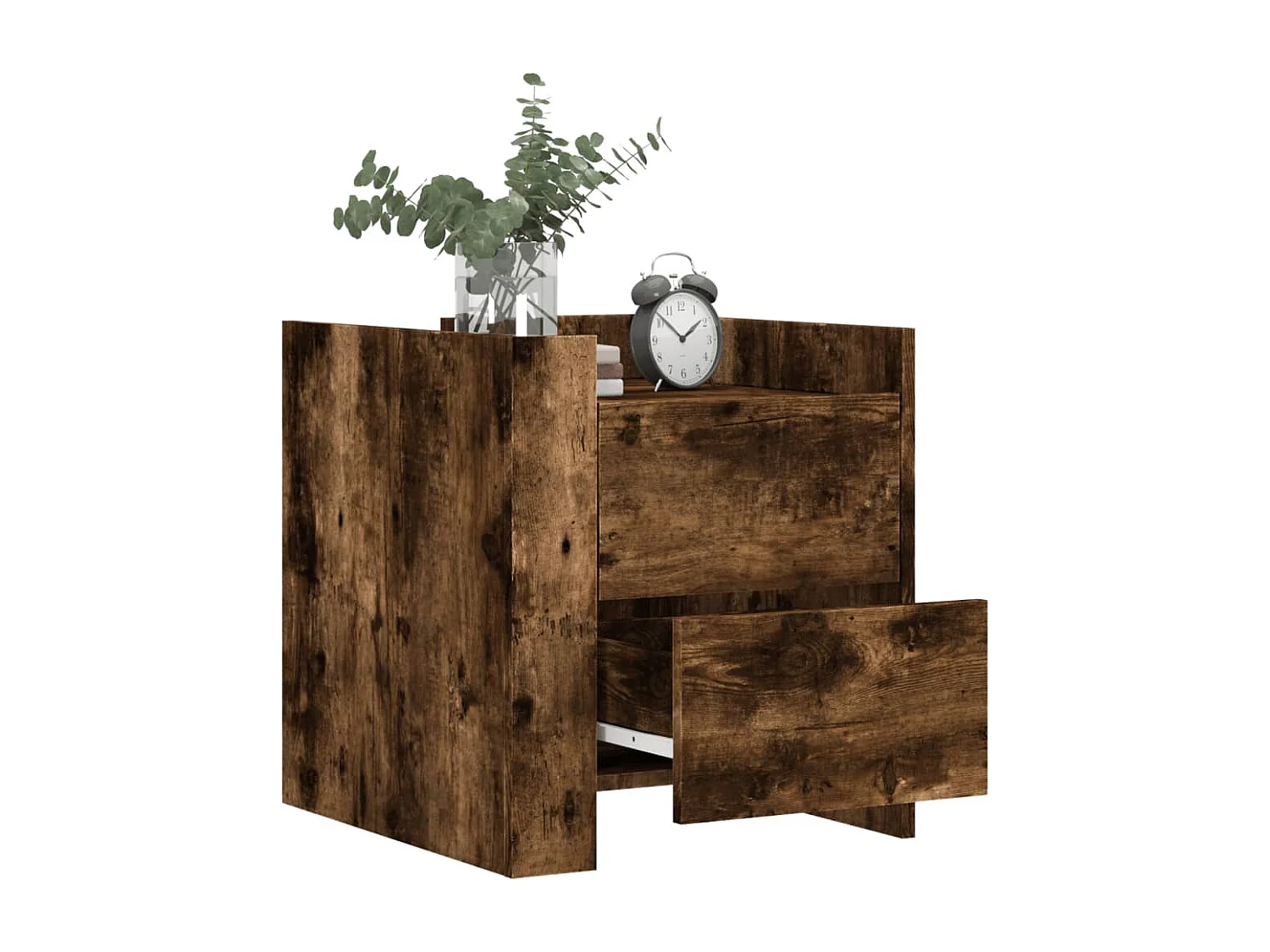 Nachttisch-Beistelltisch Räuchereiche 45x50x50 cm Holzwerkstoff SHL7062