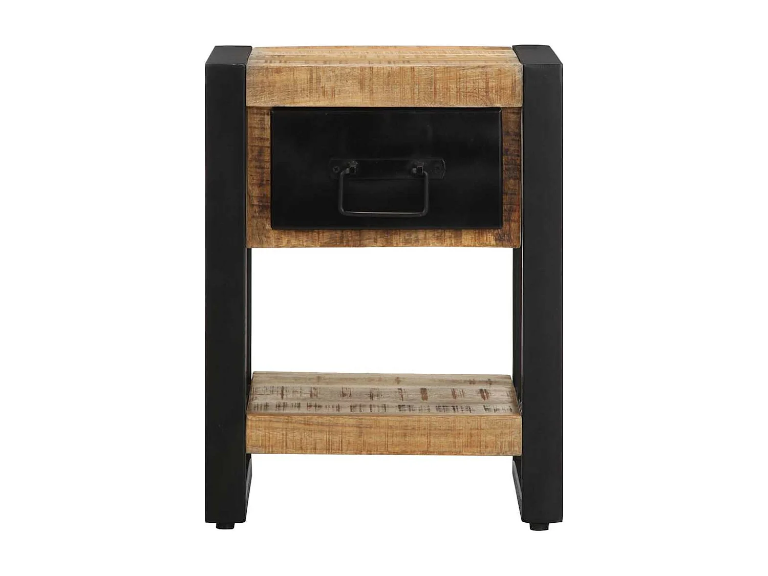 Mesa de Cabeceira | Criado-mudo Moderno 35x34x45 cm madeira maciça manga áspera