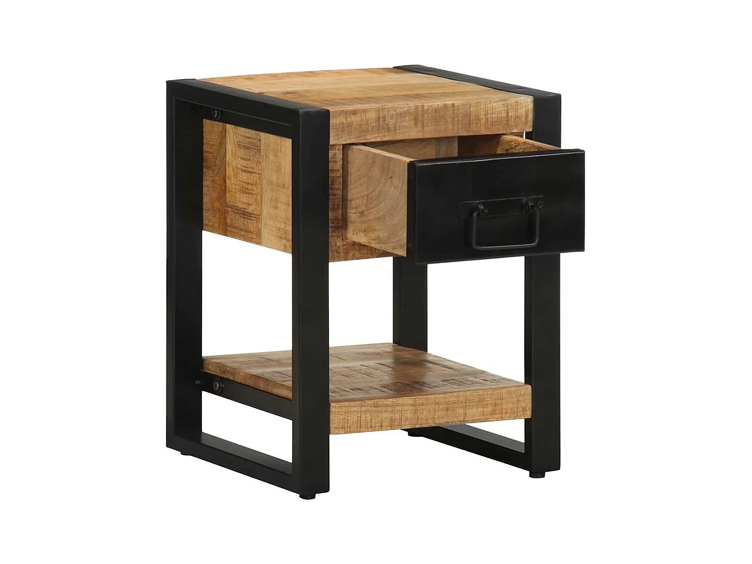 Mesita de noche | Mesilla de noche madera maciza de mango 35x34x45 cm