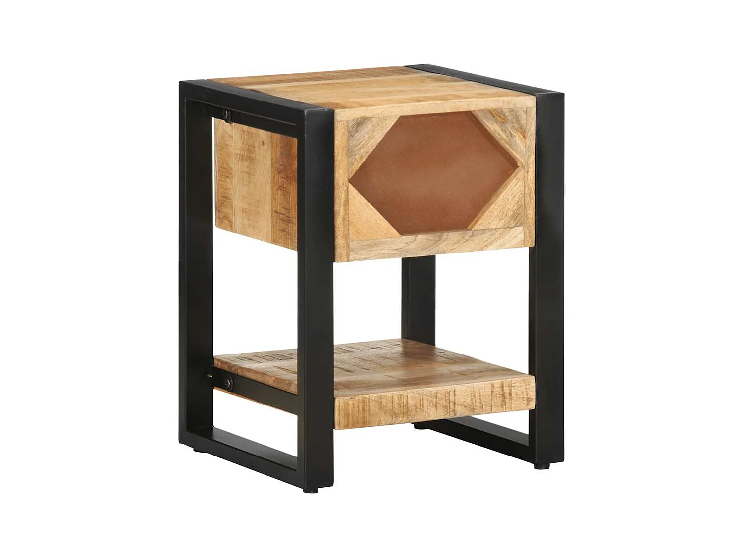 Mesita de noche | Mesilla de noche madera maciza de mango 35x34x45 cm